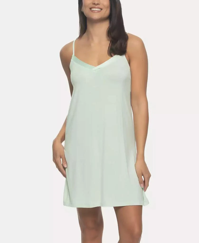 Felina Women's Elysees Sleeveless Satin V-Neck Chemise 1