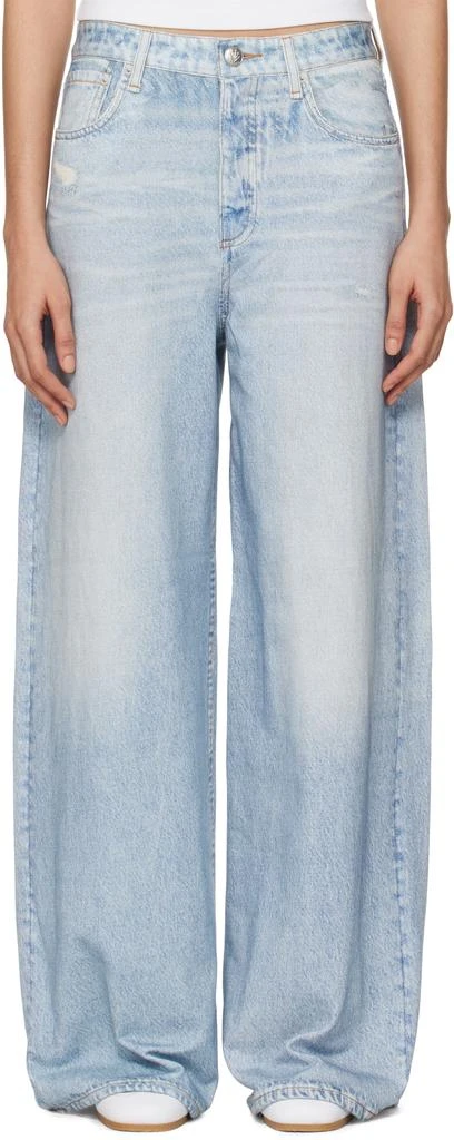 Rag & Bone Blue Miramar Terry Sofie Ankle-Length Lounge Pants 1