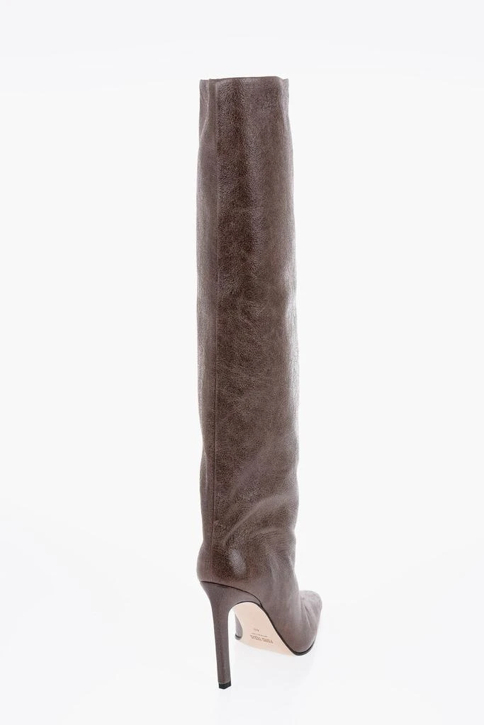 Paris Texas Solid Color Crackle Leather Jude Boots 11Cm 2