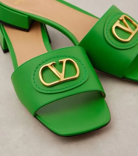 Valentino VLogo Signature leather slides 5