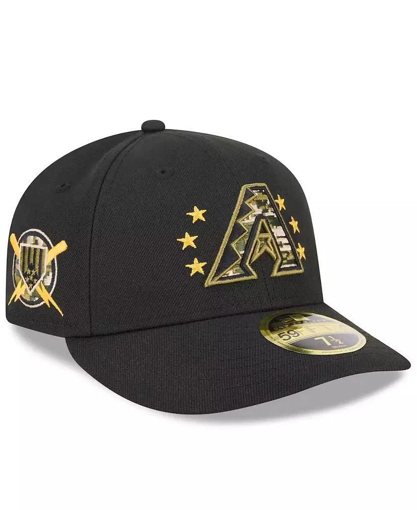New Era Men's Black Arizona Diamondbacks 2024 Armed Forces Day Low Profile 59FIFTY Fitted Hat 1