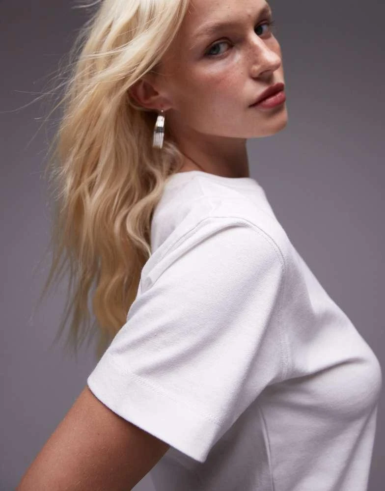 Topshop Topshop boxy tee in white 2