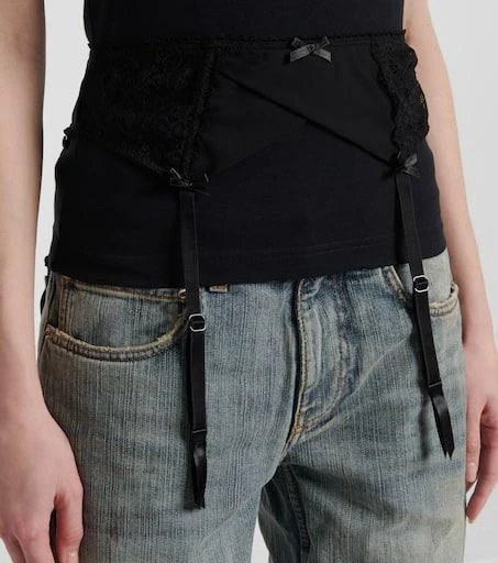 Balenciaga Lingerie cotton-blend jersey T-shirt 5