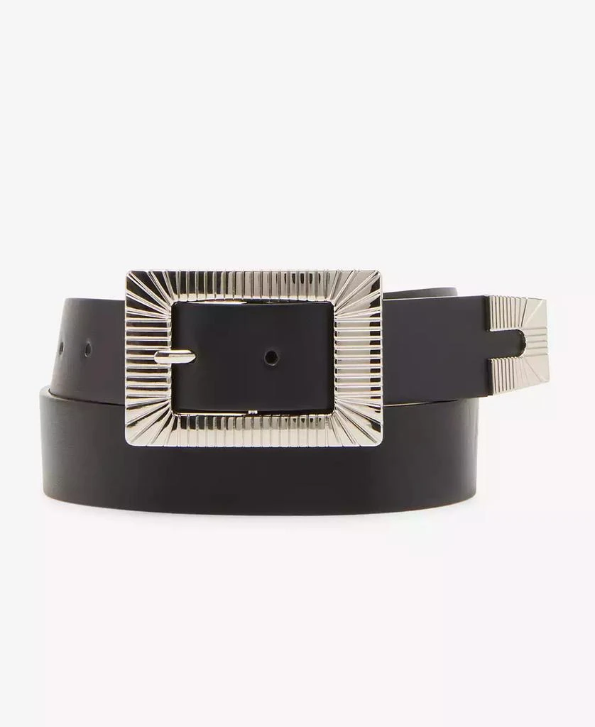 Steve Madden Women's Ridge-Pattern Faux-Leather Belt 1