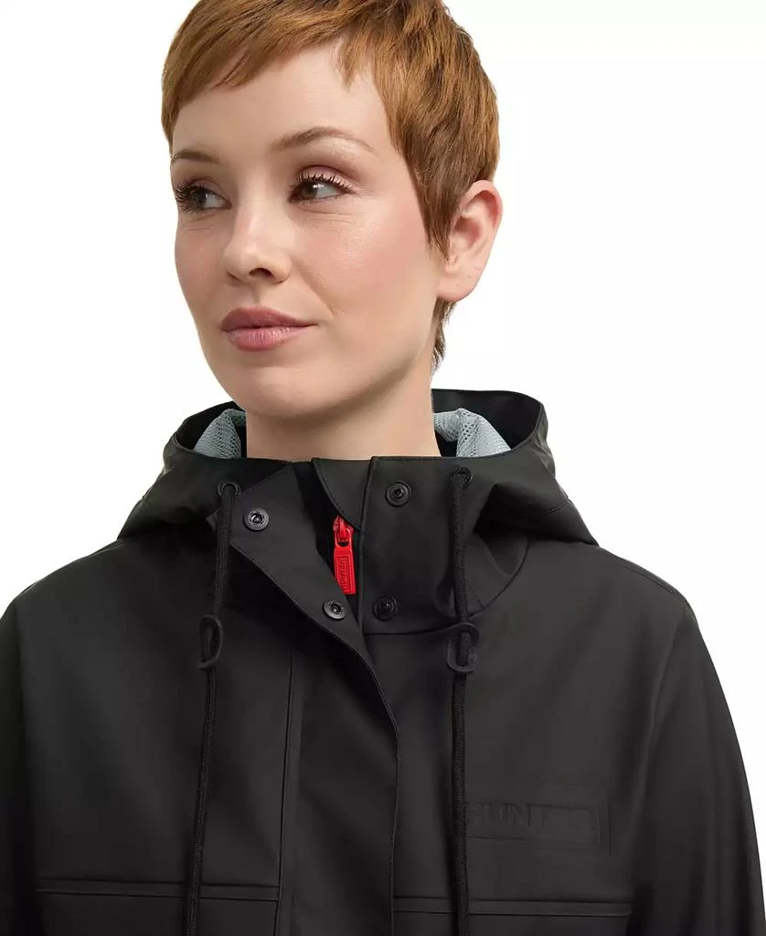 Hunter Women's Rubberized Water-Repellent Long Rain Jacket 4