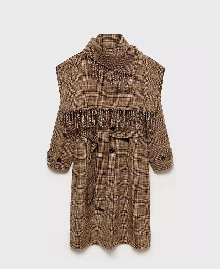 Mango Women's Wool-Blend Micro-Houndstooth Coat 7