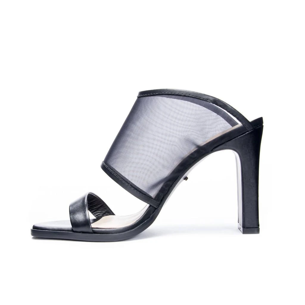 42 GOLD Women Linx Slide Sandal In Black Mesh /kid Leather 2