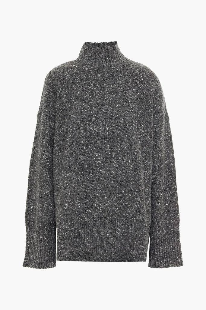 FRAME Marled recycled wool-blend bouclé sweater 1