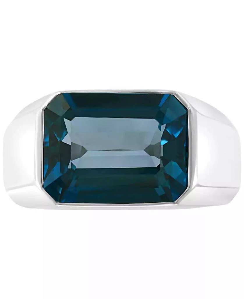 Effy EFFY® Men's London Blue Topaz Ring (9-1/4 ct. t.w.) in Sterling Silver 2