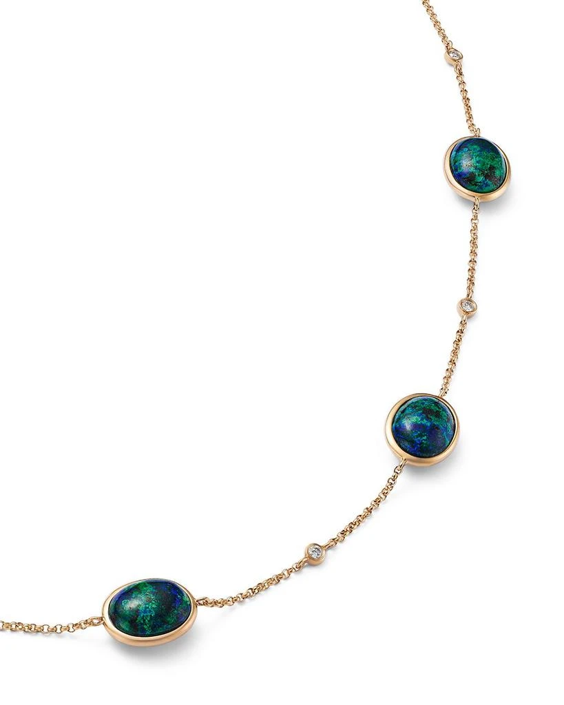 Bloomingdale
s Fine Collection Azurite 
Diamond Bezel Collar Necklace in 14K Yellow Gold, 16-18" 3