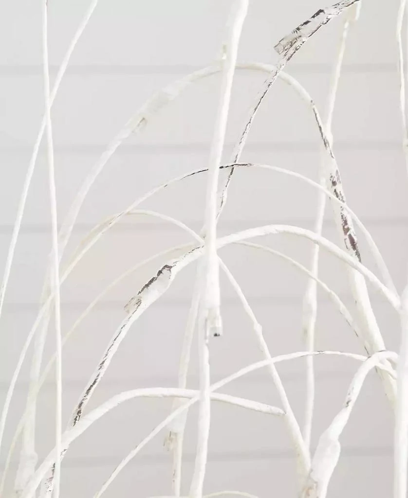 NEARLY NATURAL 4ft. Pre-Lit Artificial White Weeping Willow Tree with 120 Warm White LED Lights 3