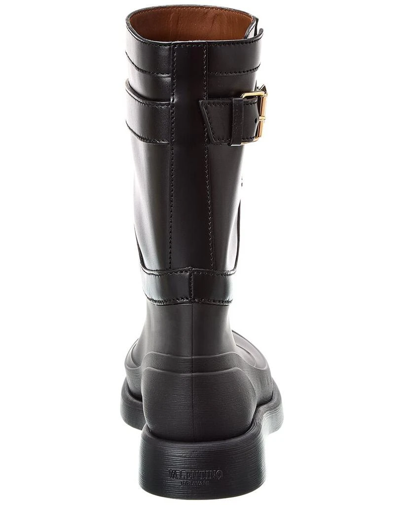 Valentino Vlogo Rubber & Leather Rain Boot 3