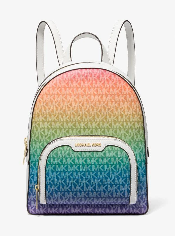 Michael Kors Jaycee Medium Rainbow Signature Logo Backpack 1