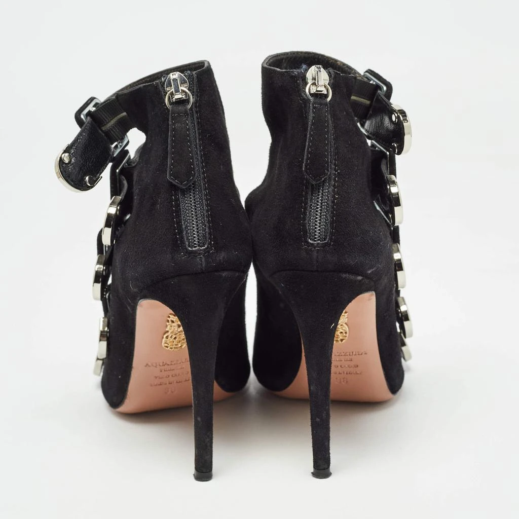 Aquazzura Aquazzura Black Suede Claudia Schiffer Boots Size 36 5