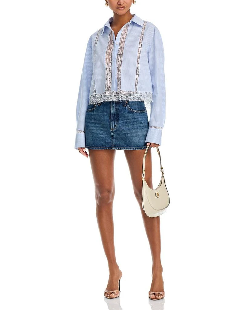 LOVESHACKFANCY Delano Lace Trim Shirt 2