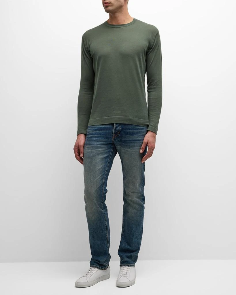 John Smedley Men's Weatherby Sea Island Cotton Crewneck Sweater 2