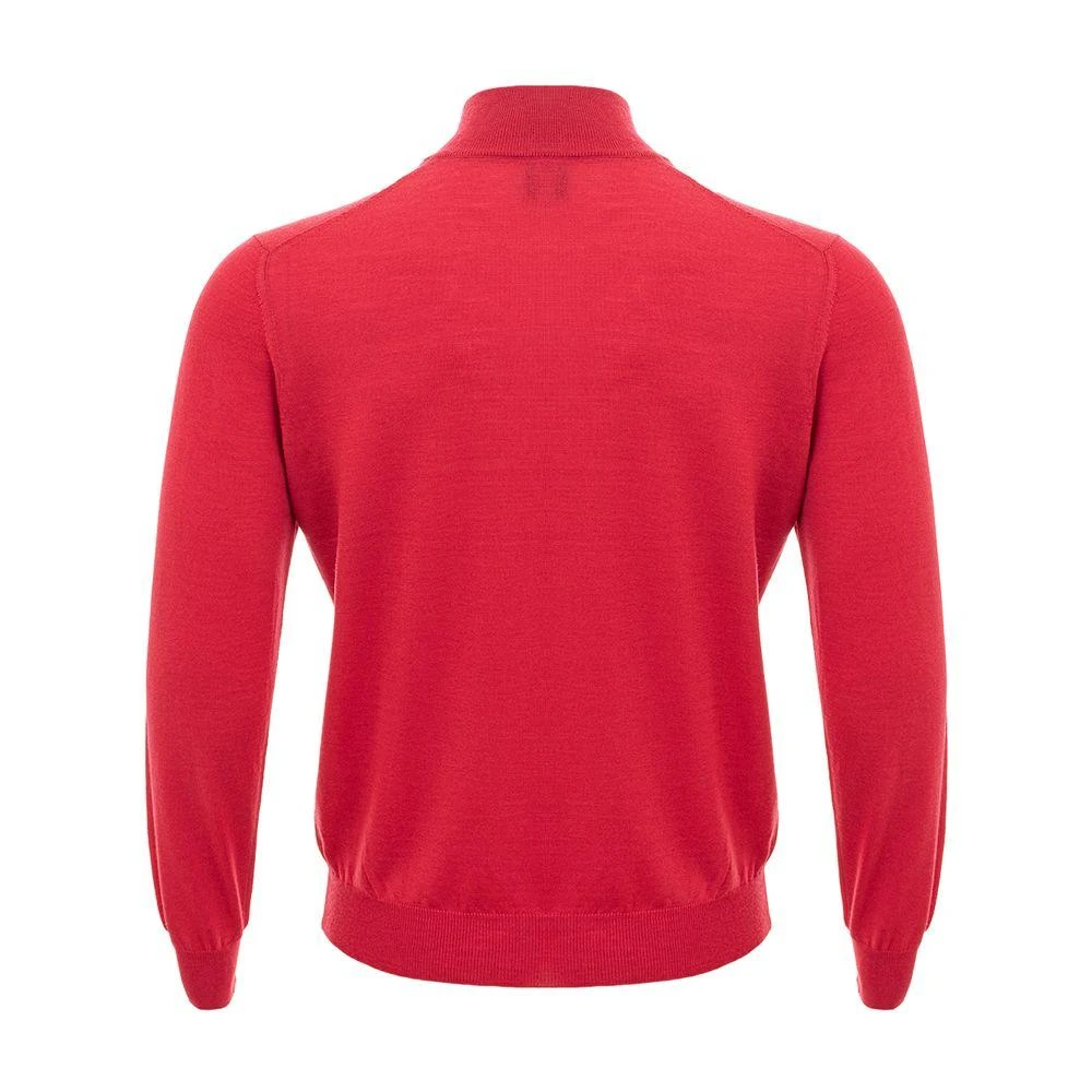 GRAN SASSO Elegant Crimson Wool T-Shirt for Men's Men 2