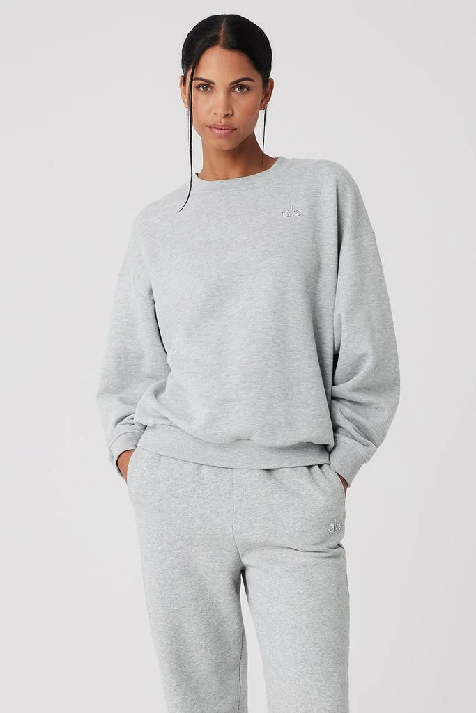 Alo Yoga Accolade Crew Neck Pullover - Athletic Heather Grey 1