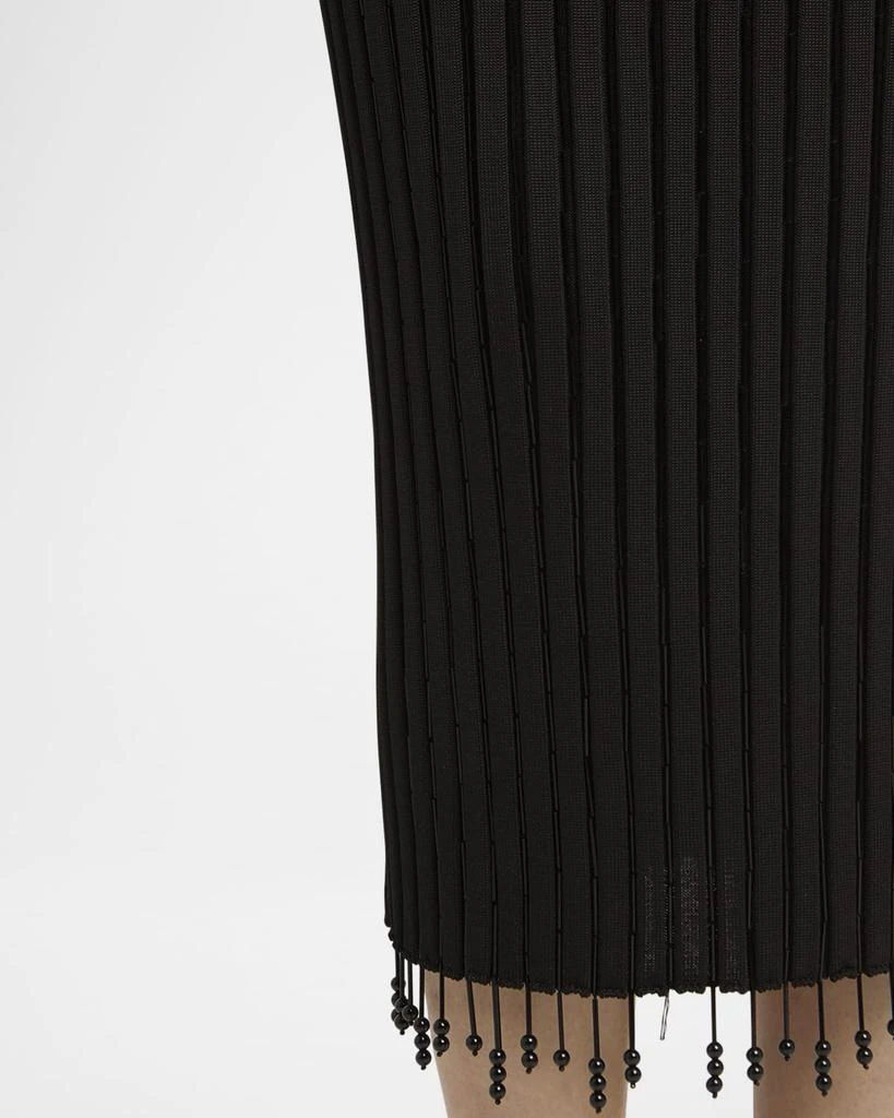 Jil Sander Beaded Fringe Rib Midi Skirt 5