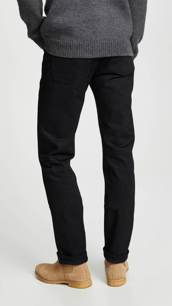 Naked  Famous Weird Guy Solid Black Selvedge