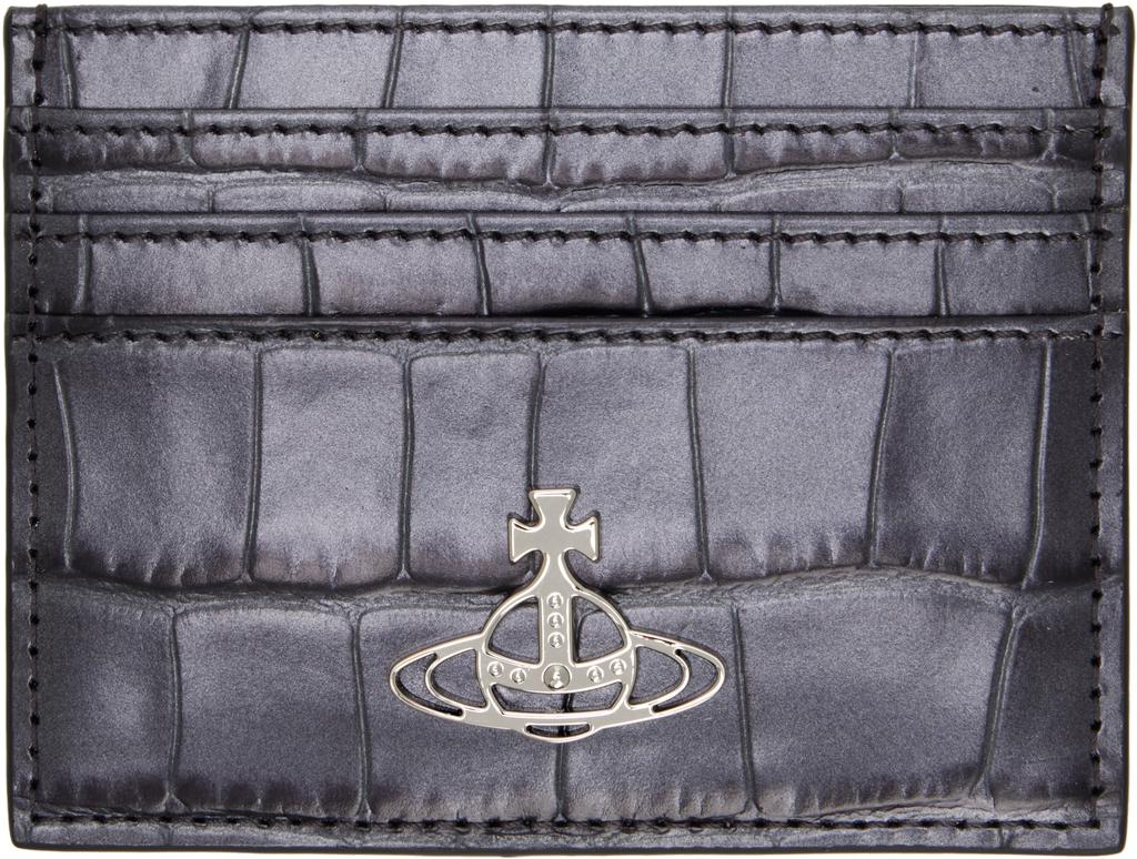Vivienne Westwood Gunmetal Flat Card Holder
