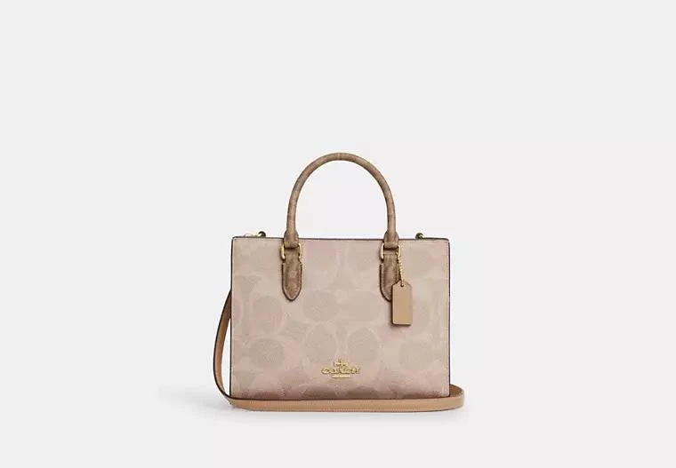 Coach Maggie Small Tote Bag In Blocked Signature Canvas