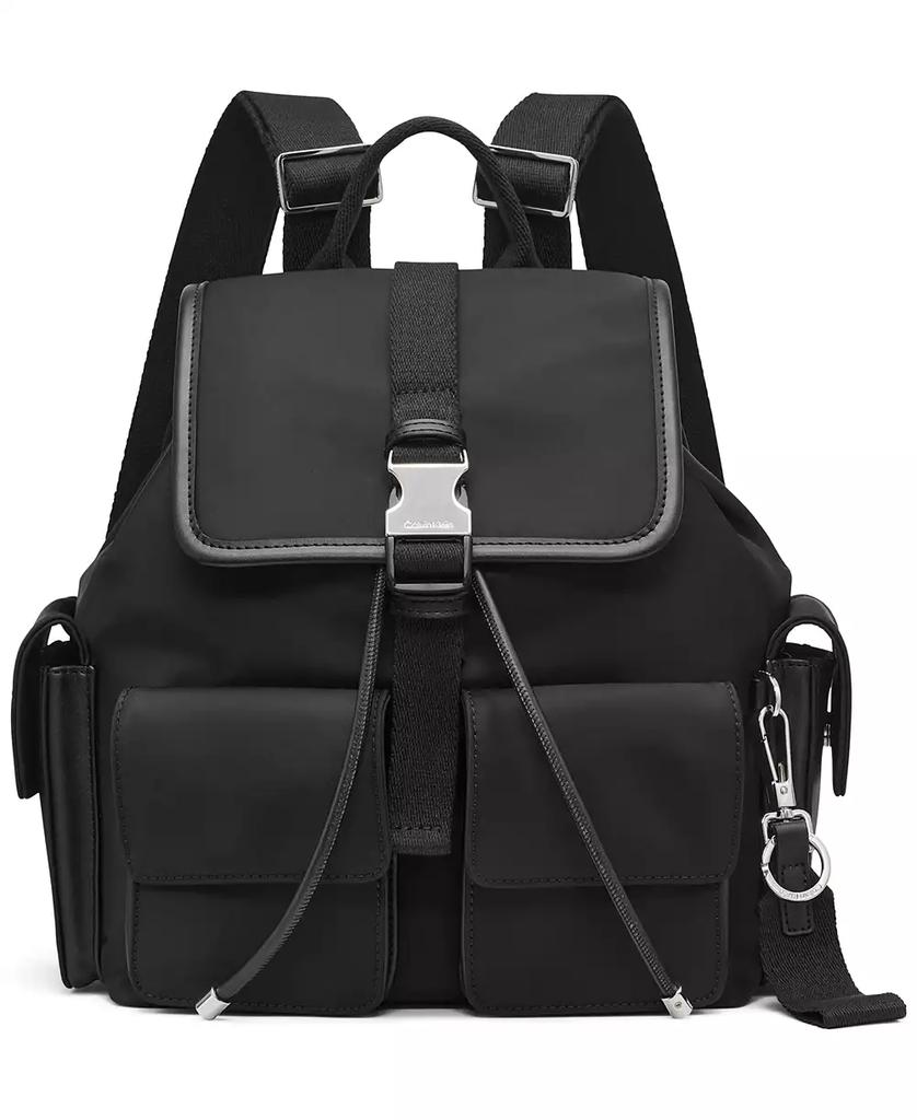 Calvin Klein Elora Nylon Front Buckle Backpack