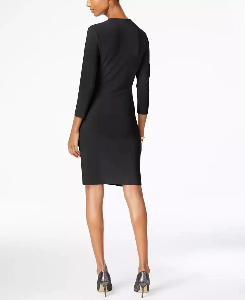 Anne Klein Women's Printed 3/4-Sleeve Wrap Dress 3