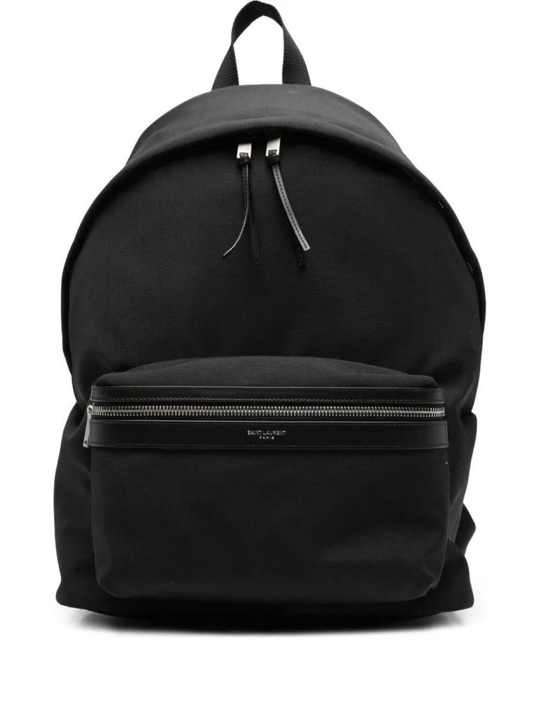 Yves Saint Laurent Saint Laurent Matt Black Leather City Backpack Bags
