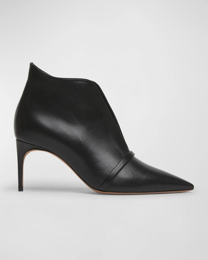 Malone Souliers Loren Leather V-Cut Stiletto Booties 1
