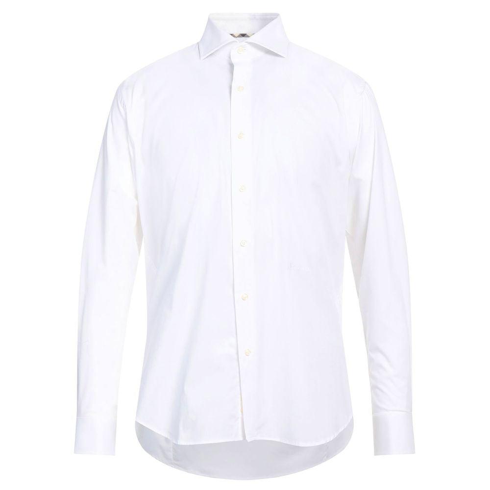 Aquascutum Aquascutum Sophisticated  Cotton Shirt with Embroide Men's Logo