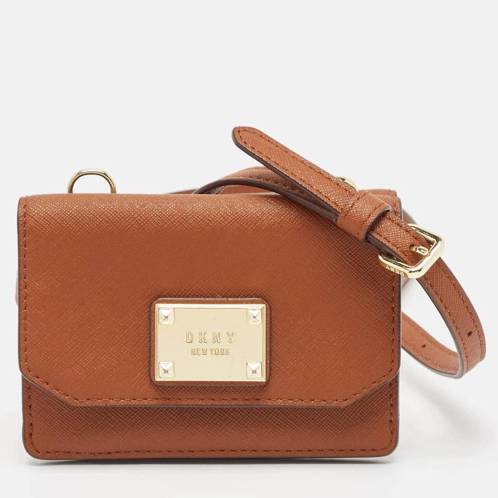 DKNY DKNY Brown Leather XS Crossbody Bag 1