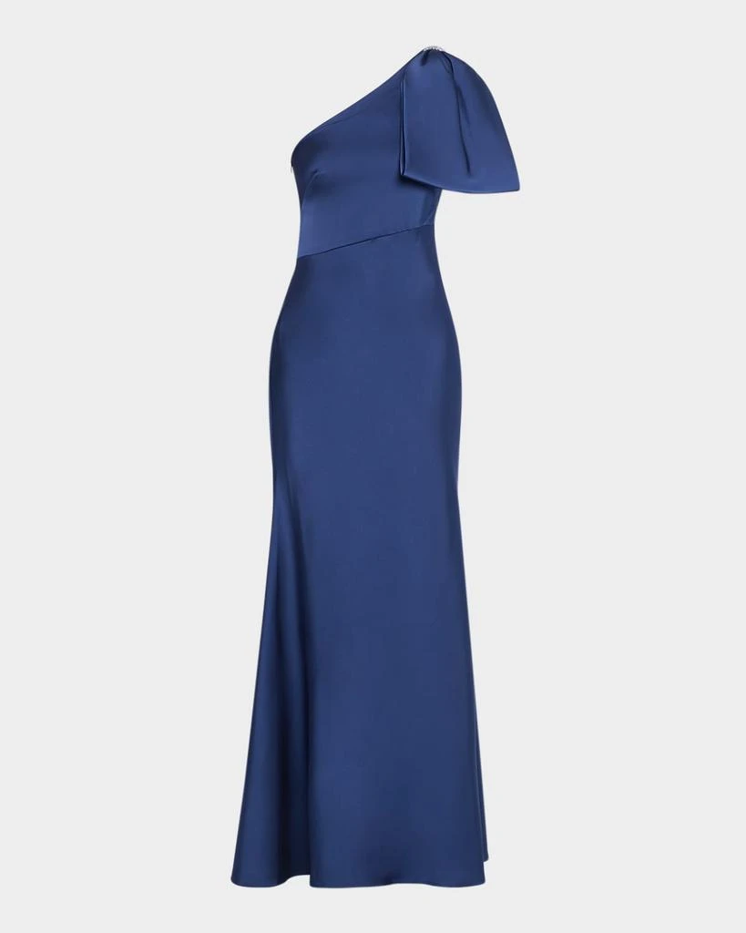 Sachin & Babi Aubrey Bias-Cut Satin Crepe Gown 1