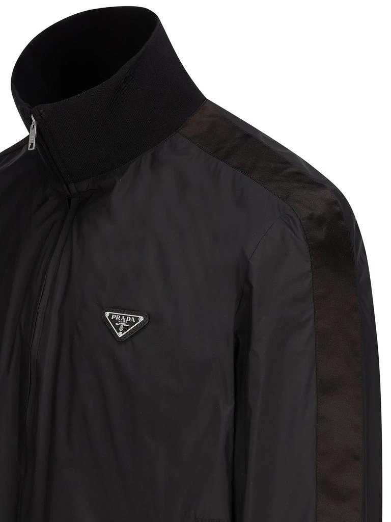 Prada Prada Logo Patch Zip-Up Jacket 3
