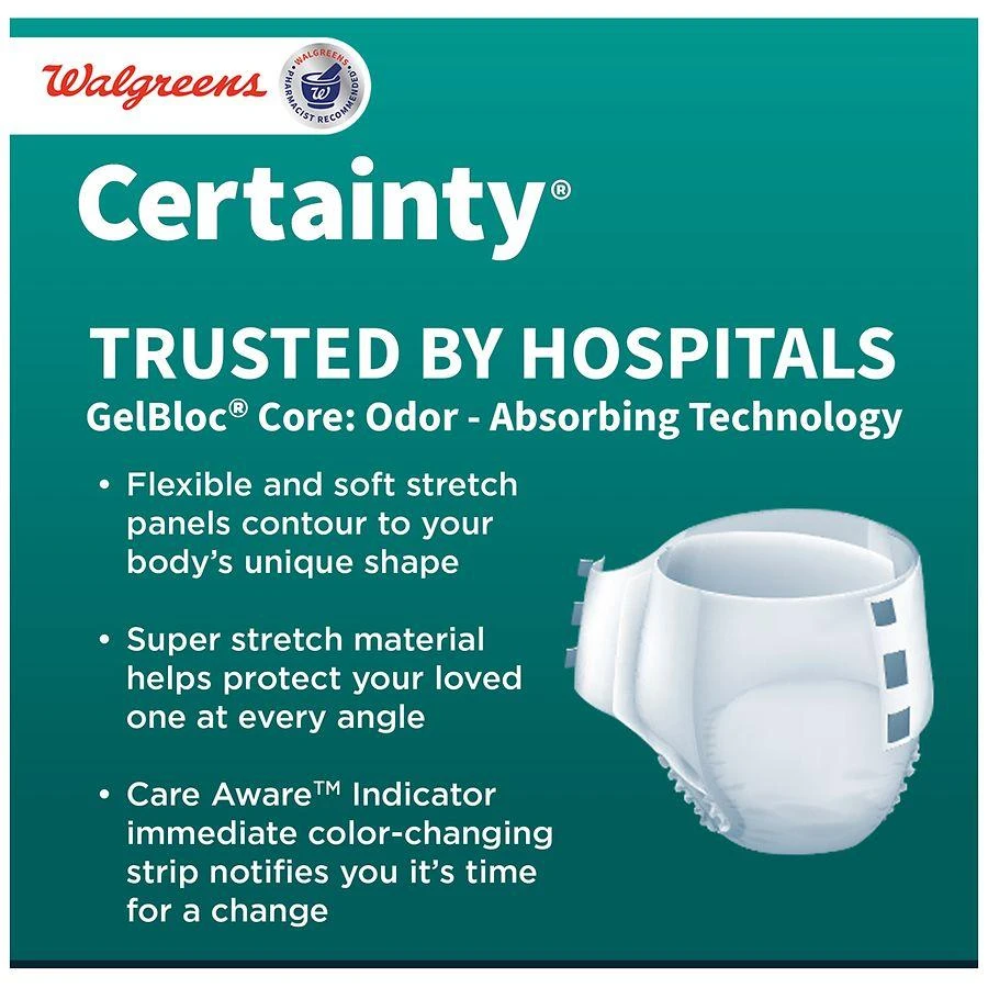Walgreens Certainty Adult Incontinence Stretch Briefs with Tabs Large/X-Large 4