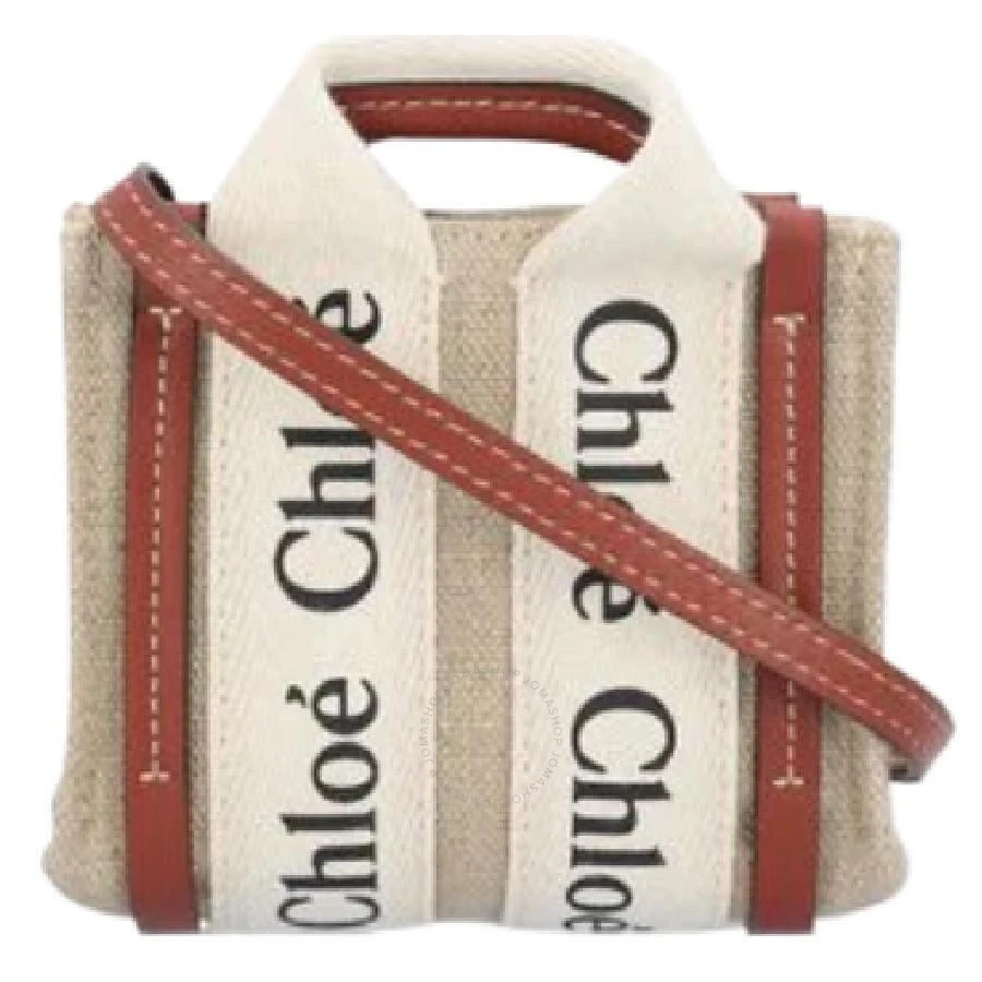 Chloé Nano Woody Linen Canvas Tote 2