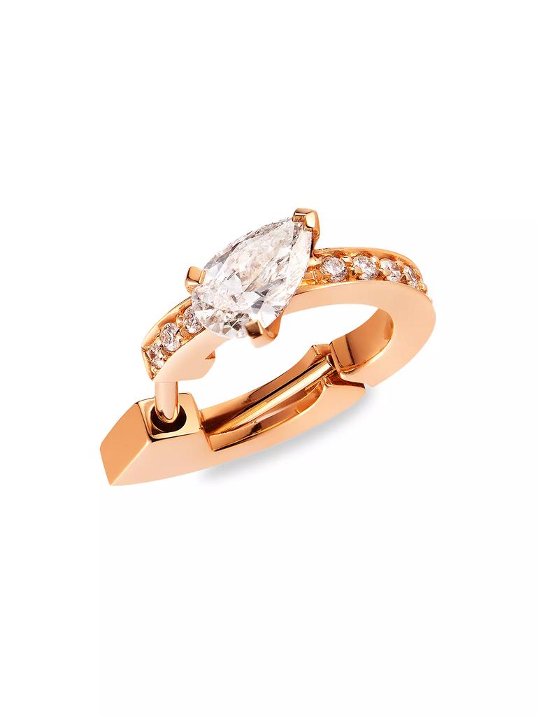 Repossi Harvest 18K Rose Gold & 0.258 TCW Diamond Single Hoop Earring
