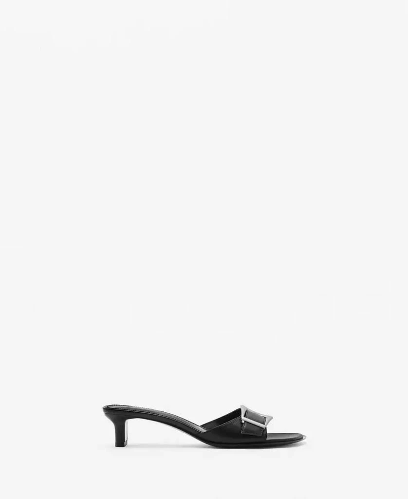 Mango Women's Buckle Leather Sandals 2