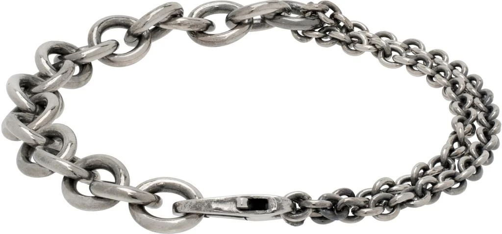 Title of Work Silver Mixed Cable Chain Bracelet 2