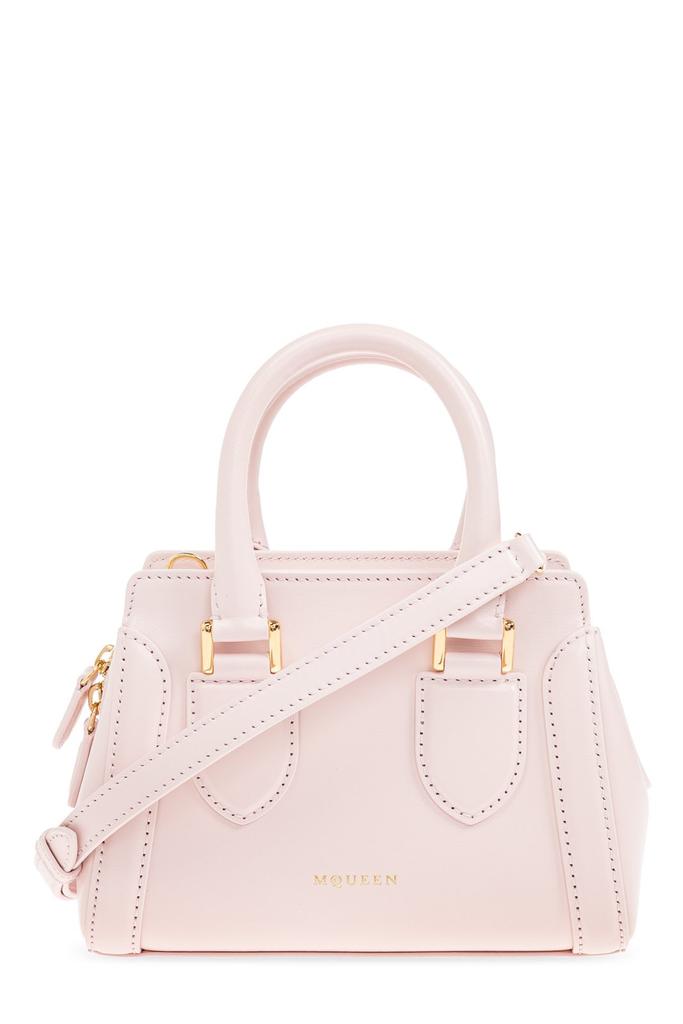 【送料&関税込】Alexander McQueen Tyrian Purple Leather T-ba Women's McQueen T-Bar Sling Shoulder Bag in Red | Alexander