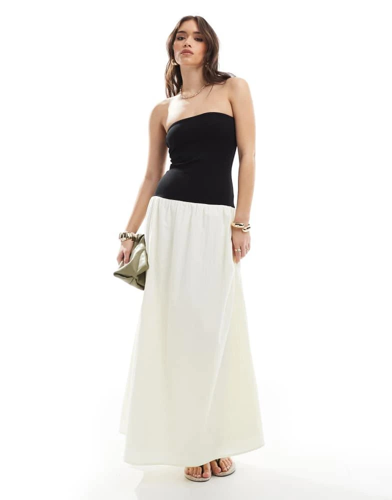 green emerald velvet dress Shona Joy - Dewdrop Contrast Strapless Maxi Dress