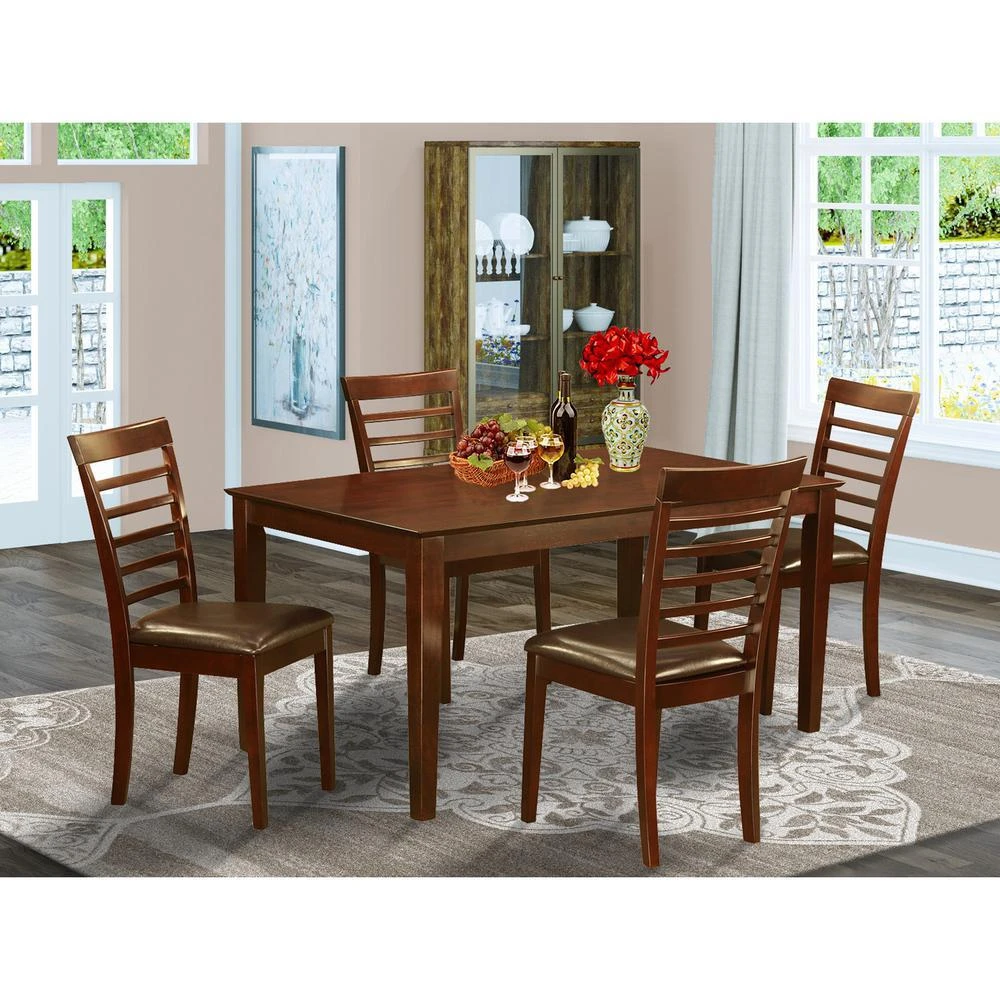 East West Furniture 5  Pc  Dining  set-Dining  Table  and  4  Chairs