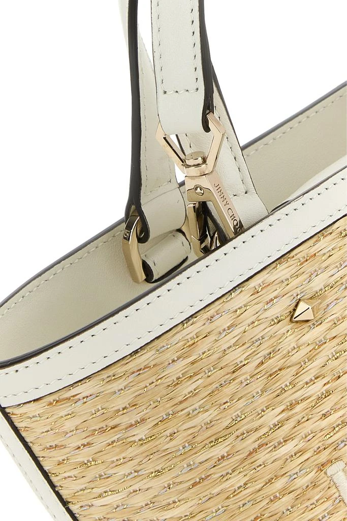 Jimmy Choo Beige raffia mini Marli handbag 4
