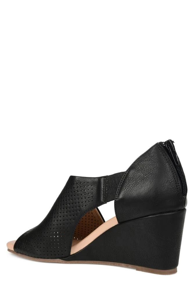 Journee Collection Aretha Perforated Wedge Sandal - Wide Width 2