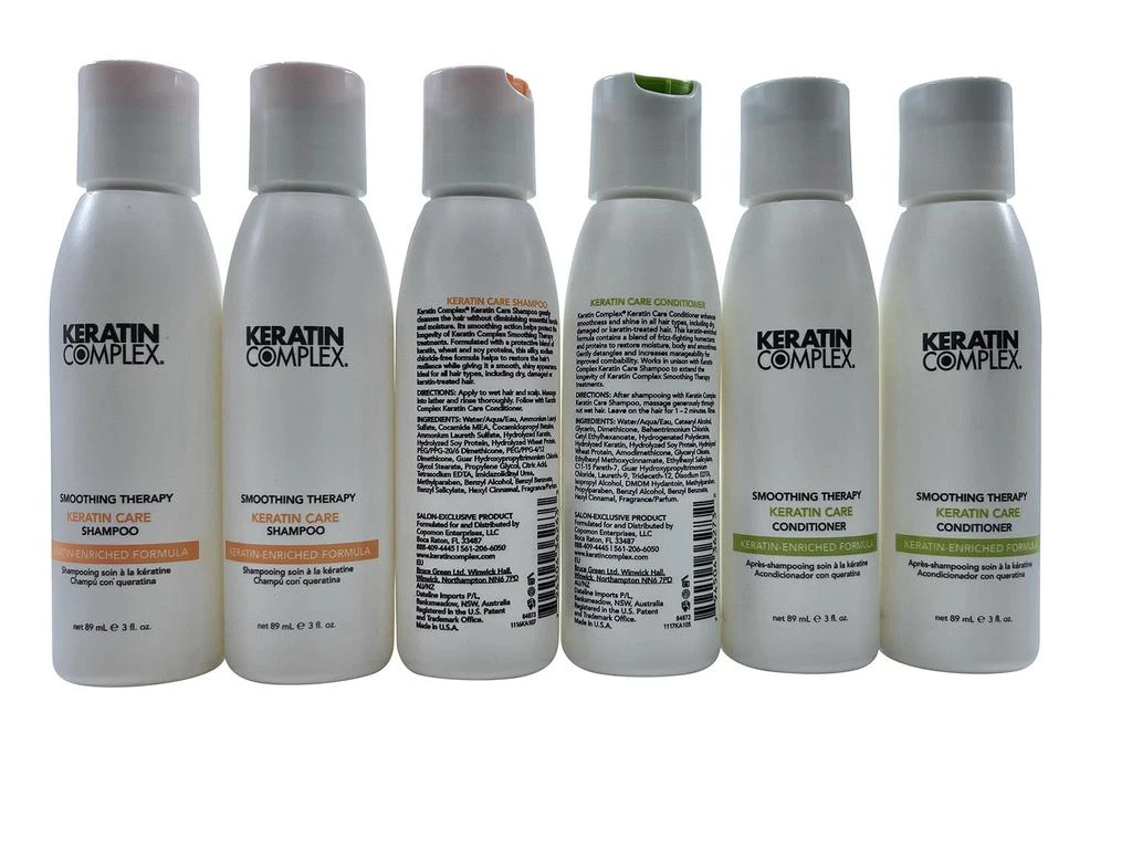Keratin Complex Keratin Care Shampoo 3 OZ Set of 3 & Conditioner 3 OZ Set of 3 2
