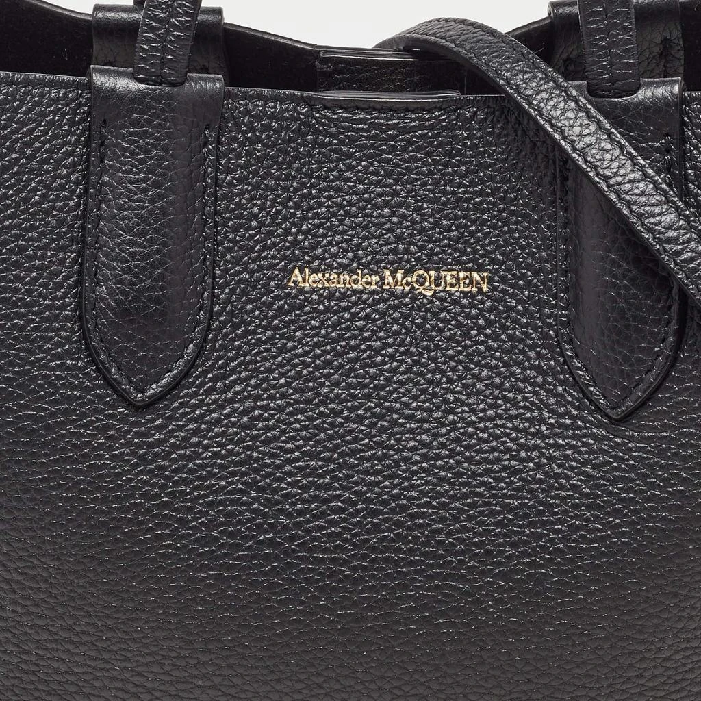 Alexander McQueen Alexander McQueen Black Leather Mini Shopper Tote 5