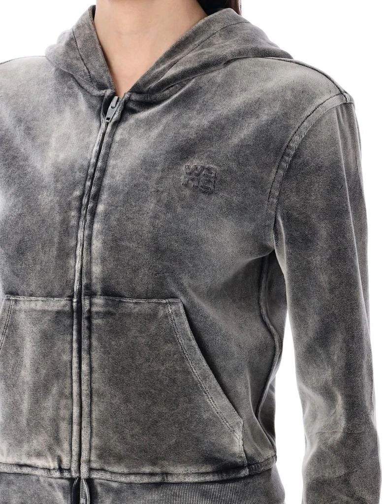 Alexander Wang T By Alexander Wang Velour Zip-Up Hoodie 3