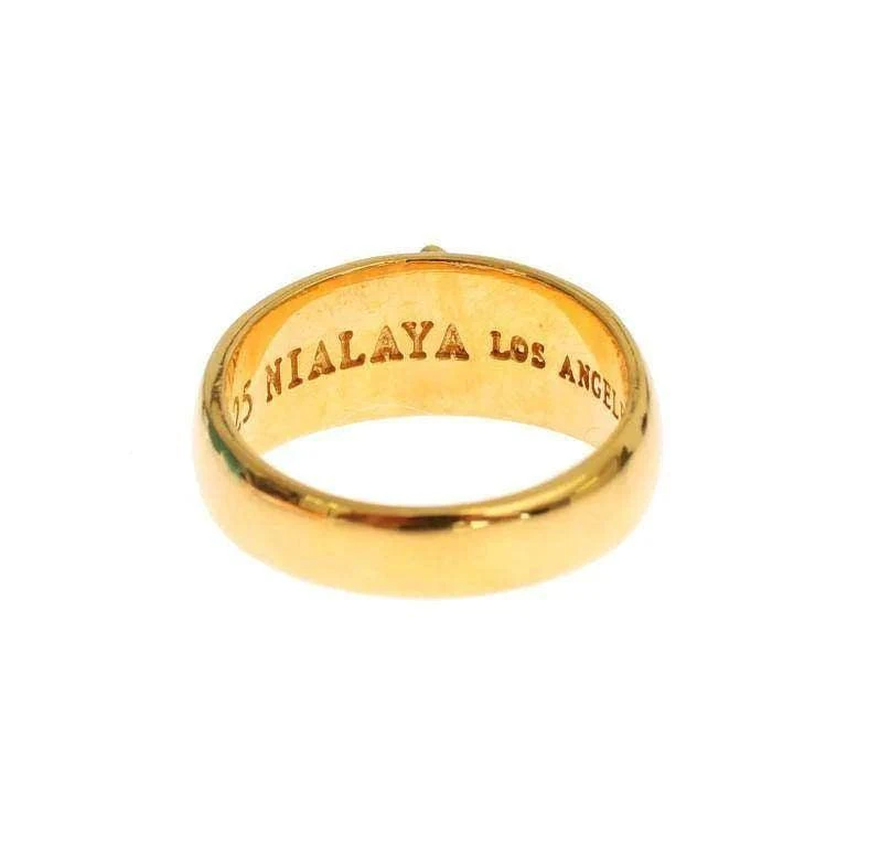 Nialaya Nialaya Gold Plated 925 Silver Ring 3