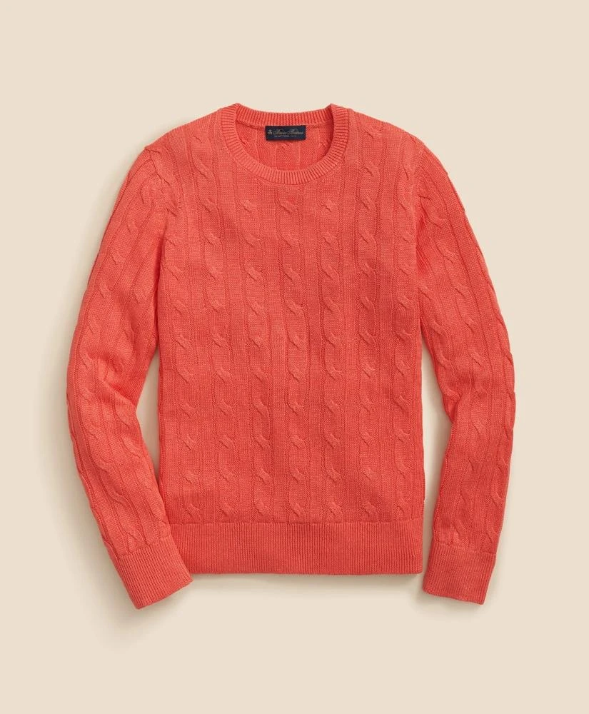 Brooks Brothers Linen Cable Knit Sweater 1