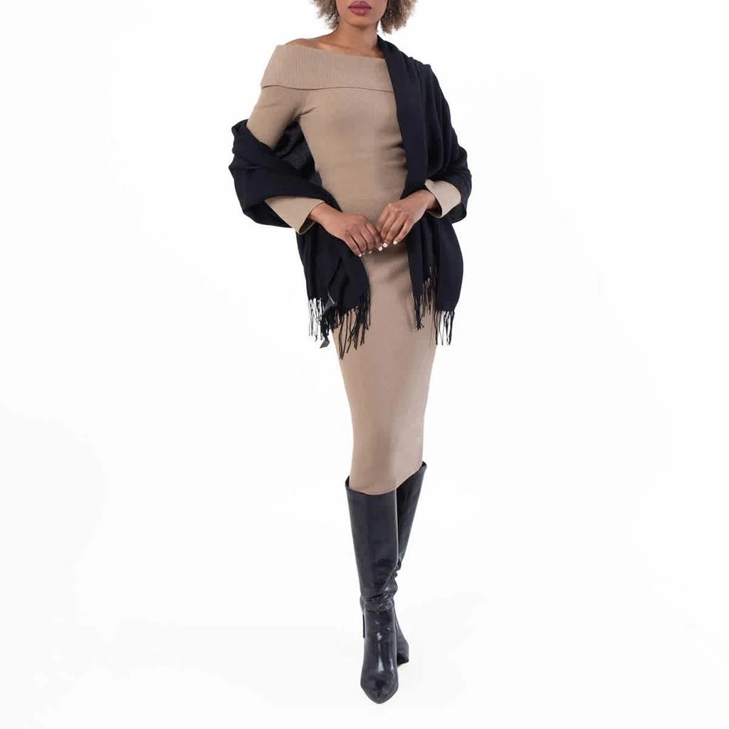 Emporio Armani Eagle Print Fringed Scarf 2